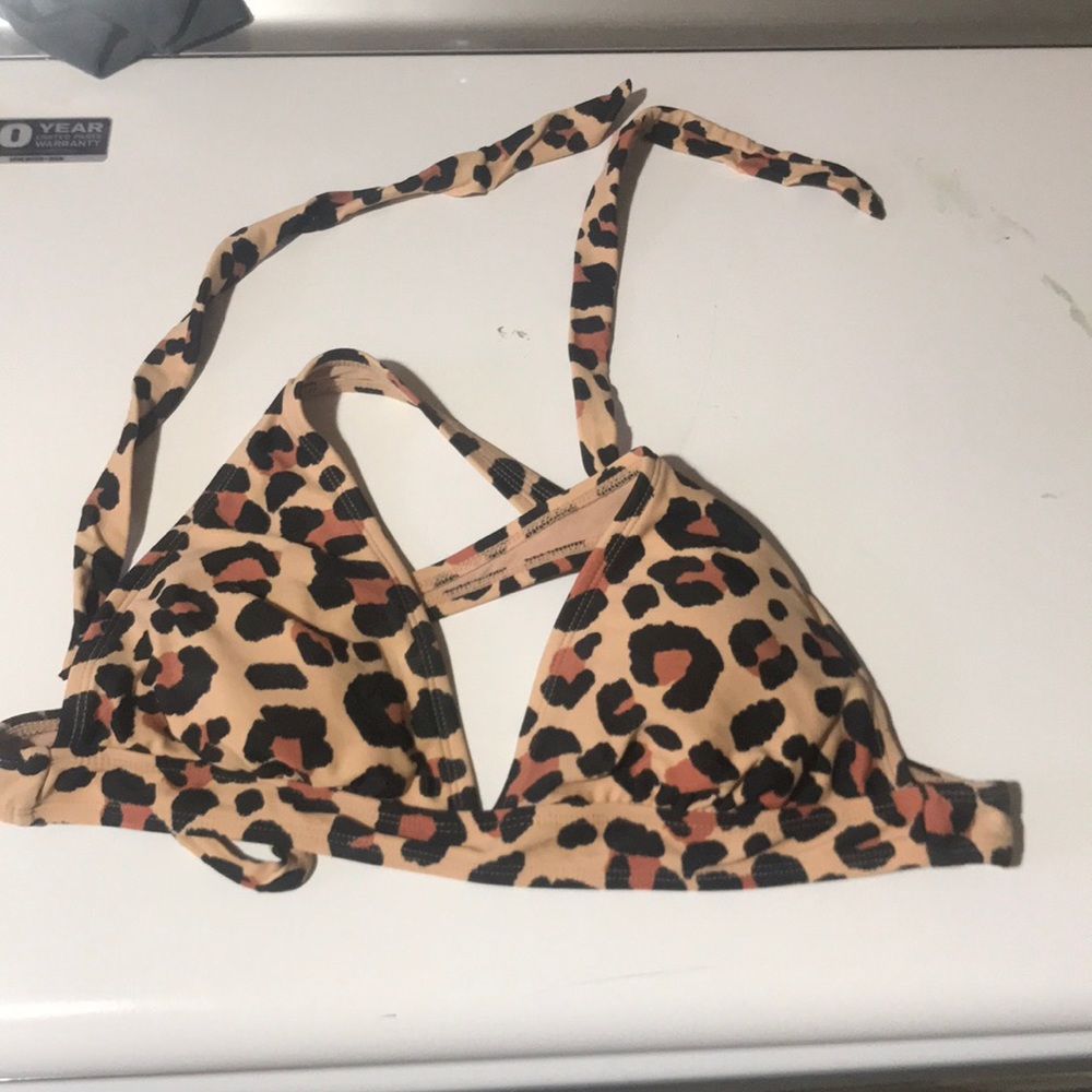 Cheetah print bathing suit top